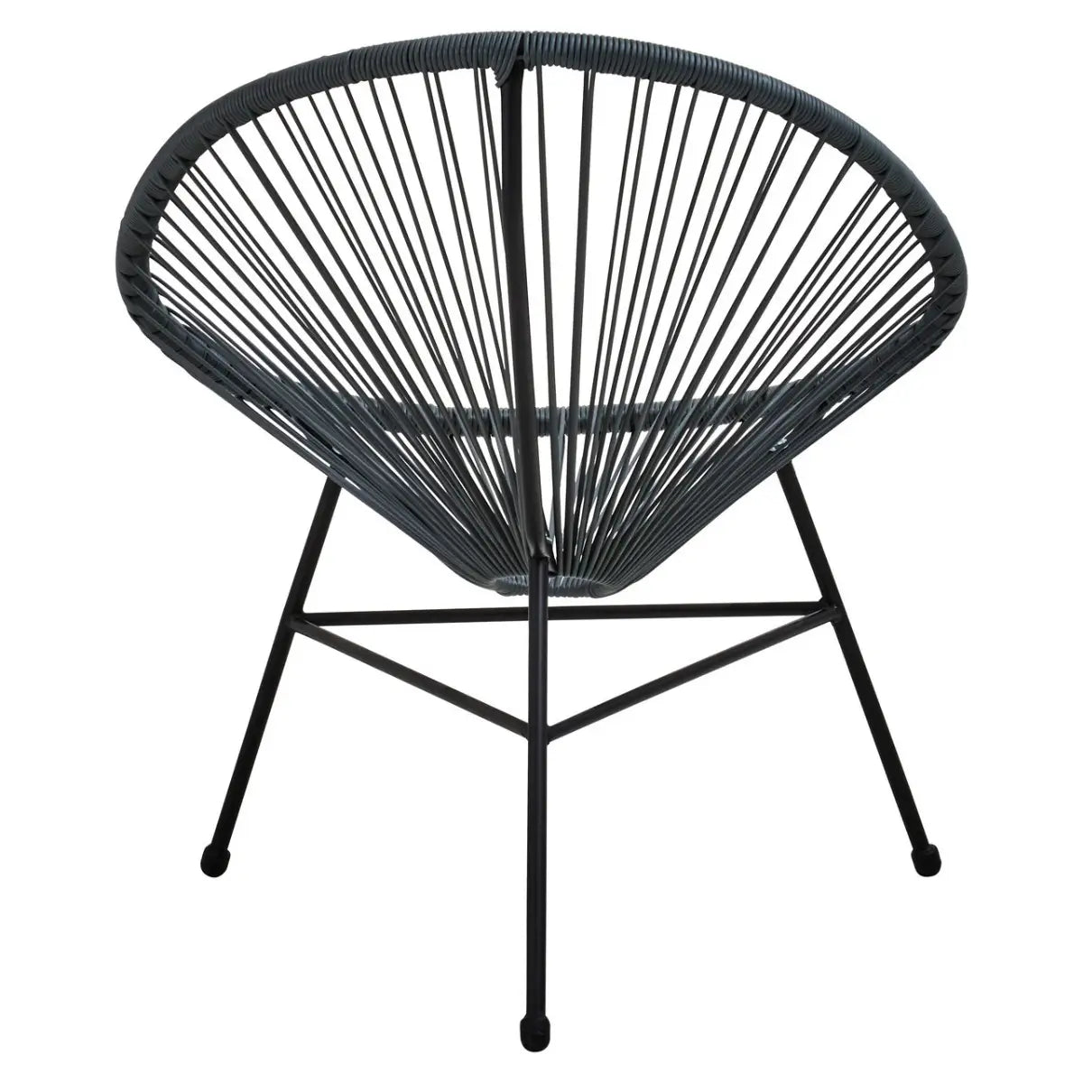 REGINA STUDIO Frank Grey Rattan And Steel 3-Piece Patio Set, 2 Chairs 1 Table