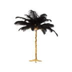 REGINA STUDIO Gaga Black Ostrich Feather Table Lamp
