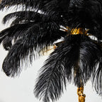 REGINA STUDIO Gaga Black Ostrich Feather Table Lamp