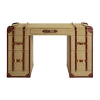 REGINA STUDIO Gulliver Leather Trim Canvas Desk, 135 x 80 cm