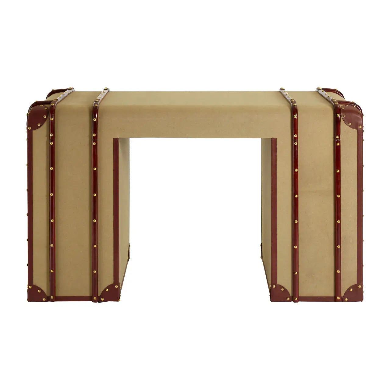 REGINA STUDIO Gulliver Leather Trim Canvas Desk, 135 x 80 cm