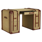 REGINA STUDIO Gulliver Leather Trim Canvas Desk, 135 x 80 cm
