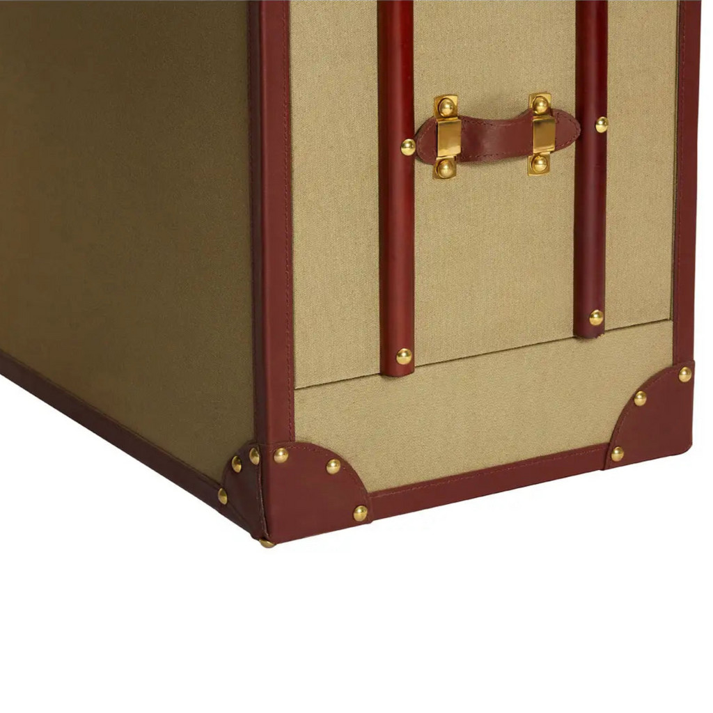 REGINA STUDIO Gulliver Leather Trim Canvas Desk, 135 x 80 cm