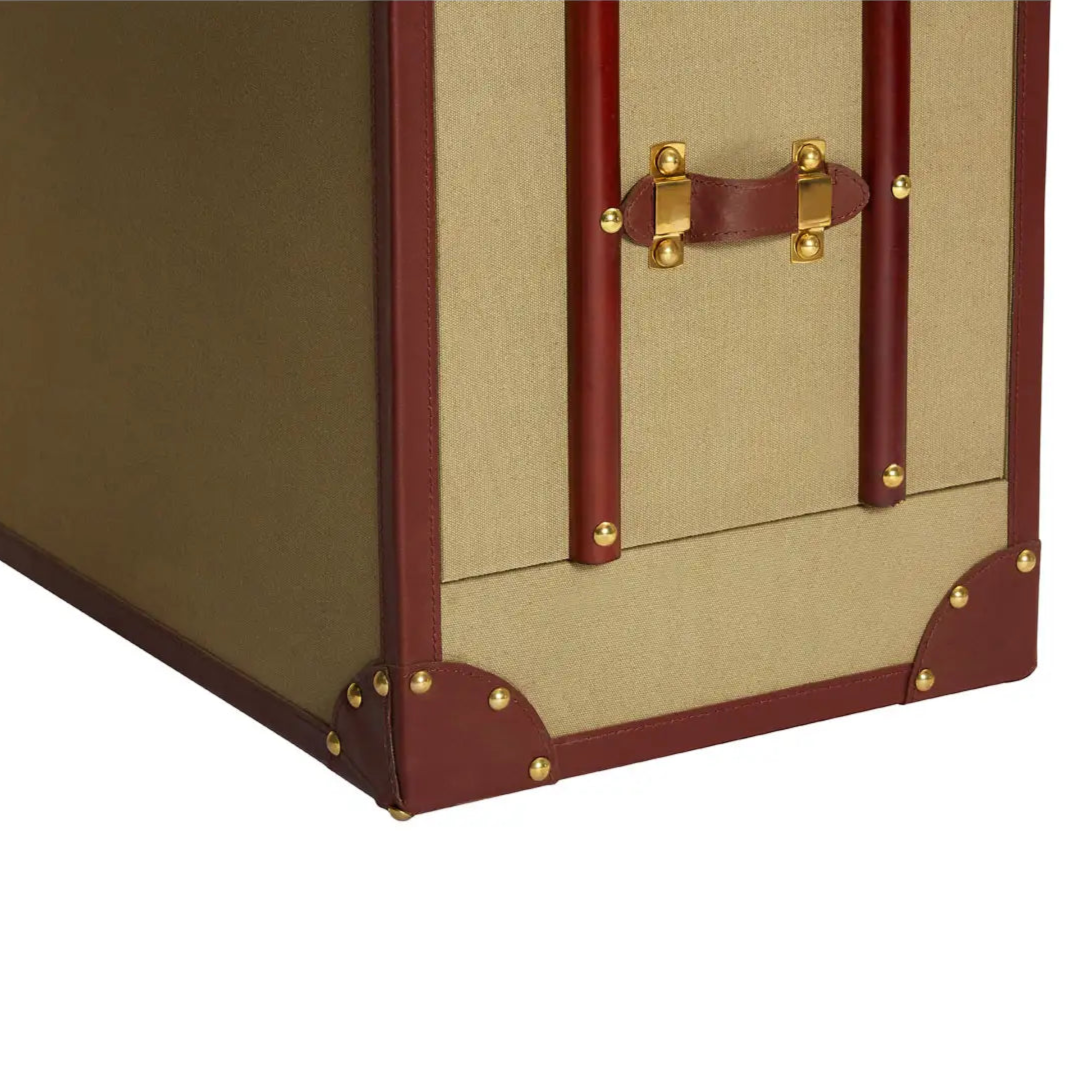 REGINA STUDIO Gulliver Leather Trim Canvas Desk, 135 x 80 cm