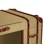 REGINA STUDIO Gulliver Leather Trim Canvas Desk, 135 x 80 cm