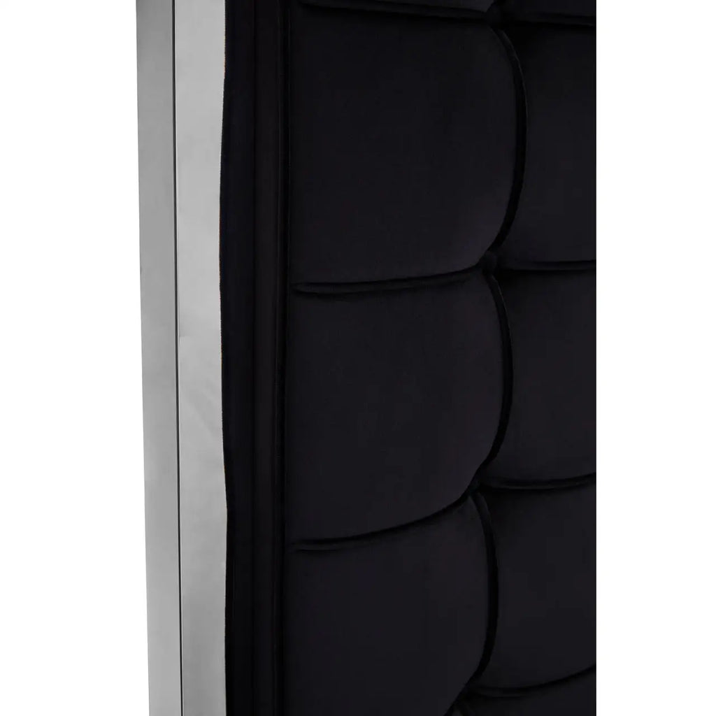 REGINA STUDIO Hollywood Black Velvet KING SIZE Four Poster Statement Bed