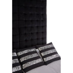 REGINA STUDIO Hollywood Black Velvet KING SIZE Four Poster Statement Bed