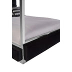REGINA STUDIO Hollywood Black Velvet KING SIZE Four Poster Statement Bed