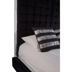 REGINA STUDIO Hollywood Black Velvet KING SIZE Four Poster Statement Bed