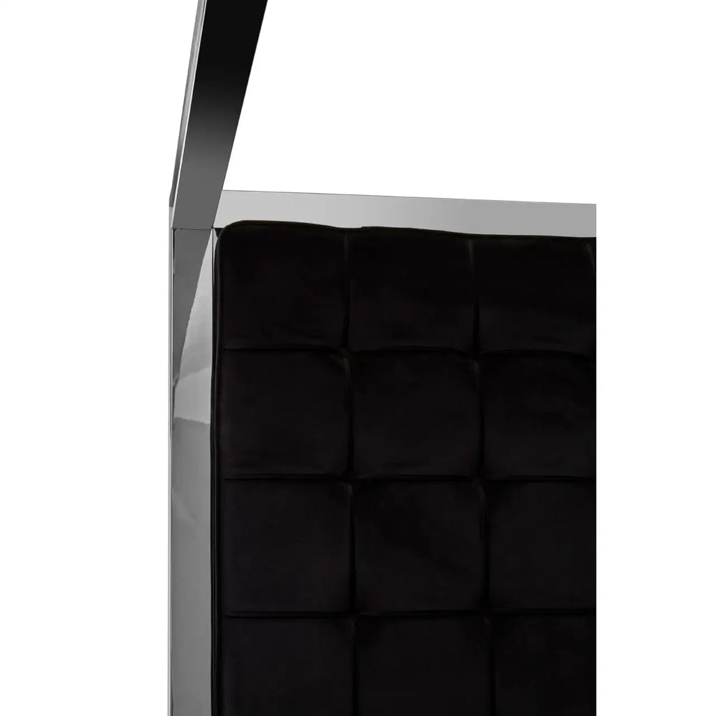 REGINA STUDIO Hollywood Black Velvet KING SIZE Four Poster Statement Bed