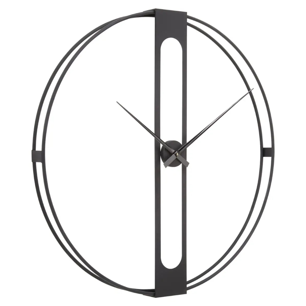 REGINA STUDIO Kitty Black Dual Ring Statement Wall Clock, Ø 107 cm