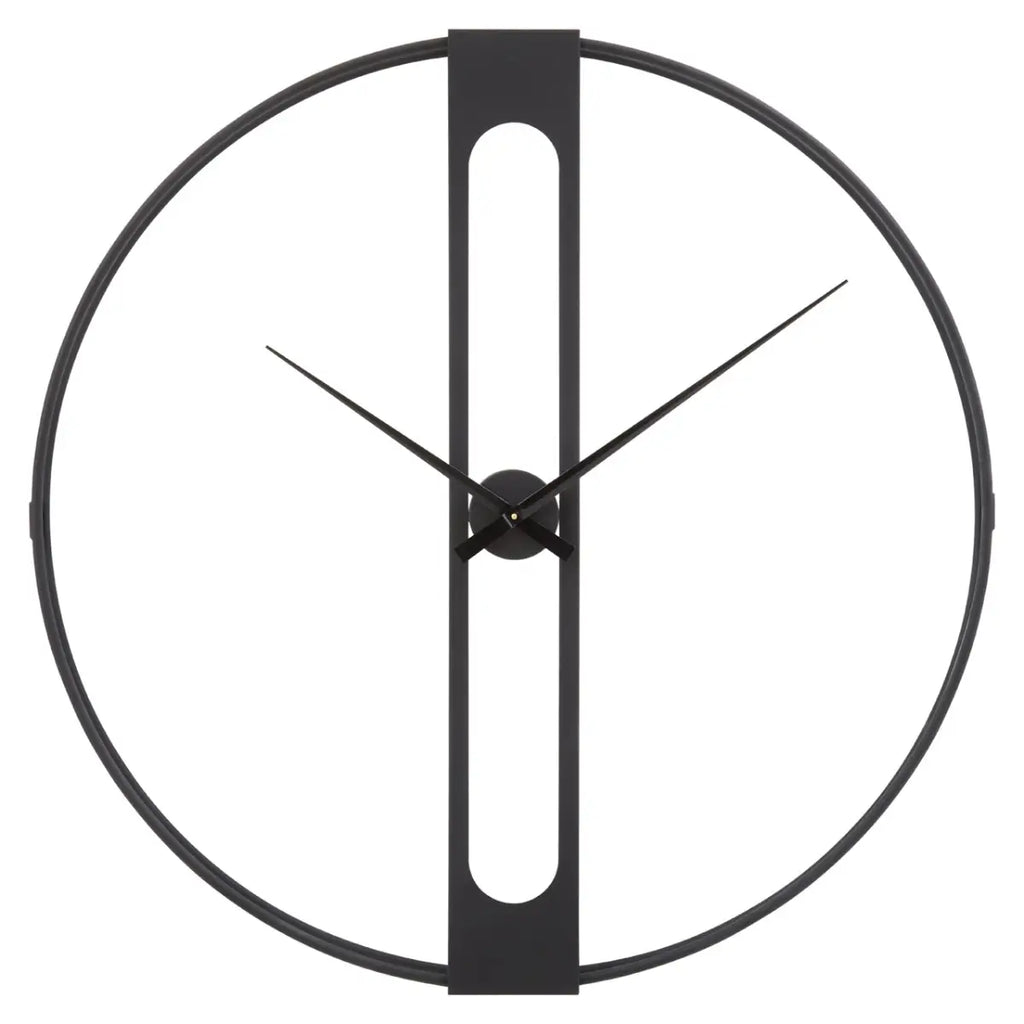 REGINA STUDIO Kitty Black Dual Ring Statement Wall Clock, Ø 107 cm