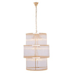 REGINA STUDIO London 3-Tier Gold Finish Glass Statement Chandelier