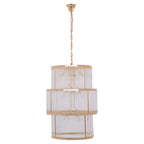 REGINA STUDIO London 3-Tier Gold Finish Glass Statement Chandelier