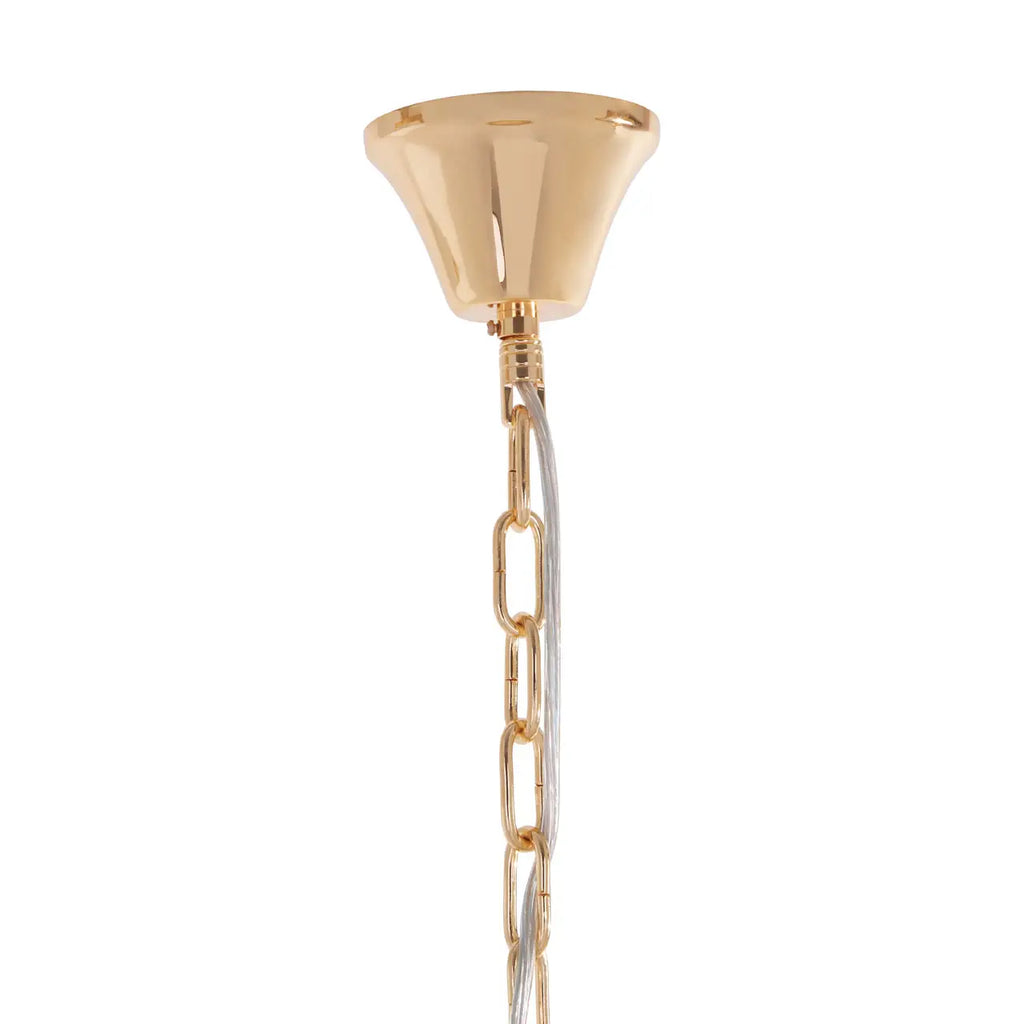 REGINA STUDIO London 3-Tier Gold Finish Glass Statement Chandelier
