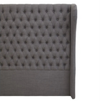 REGINA STUDIO Louis Grey Tufted KING SIZE Headboard