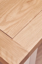 REGINA STUDIO Louis Natural Oak and Birch Rectangular Dining Table with White Base