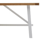 REGINA STUDIO Louis Natural Oak and Birch Rectangular Dining Table with White Base