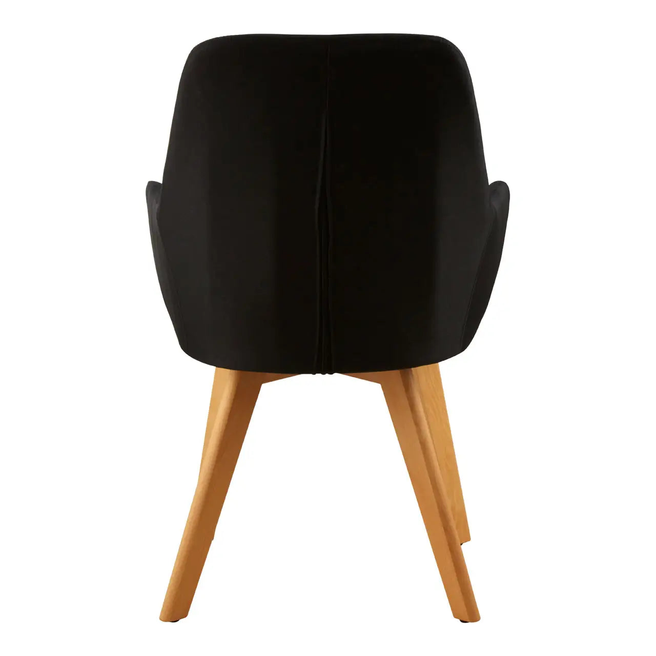 REGINA STUDIO Oslo Upholstered Dining and Leisure Chair with Beechwood Legs, Black, Scandi Design, 93 x 60 x 59 cm