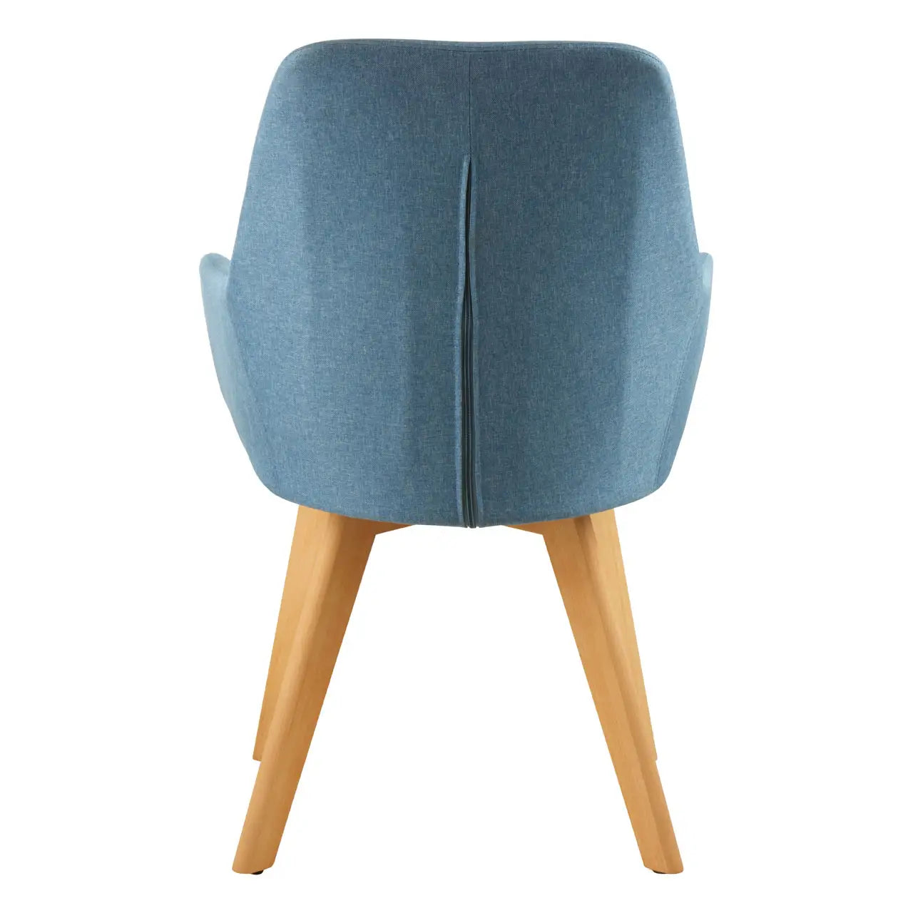REGINA STUDIO Oslo Upholstered Dining and Leisure Chair with Beechwood Legs, Blue, Scandi Design, 93 x 60 x 59 cm