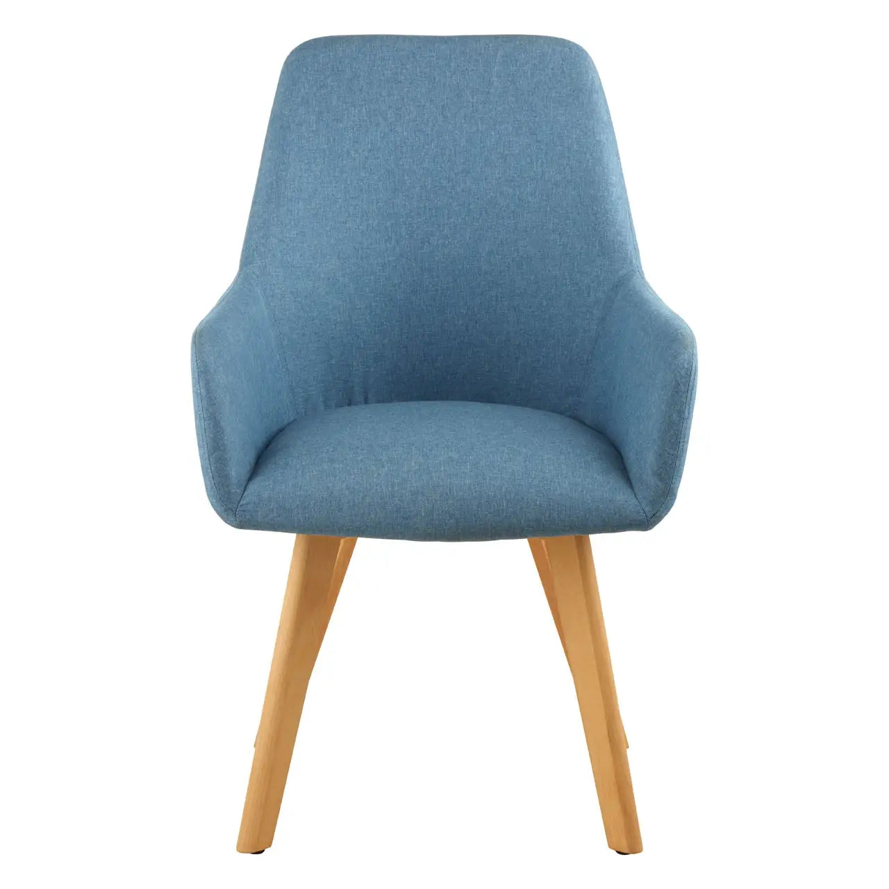 REGINA STUDIO Oslo Upholstered Dining and Leisure Chair with Beechwood Legs, Blue, Scandi Design, 93 x 60 x 59 cm