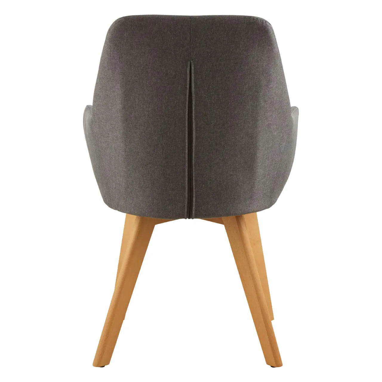 REGINA STUDIO Oslo Upholstered Dining and Leisure Chair with Beechwood Legs, Grey Linen, Scandi Design, 93 x 60 x 59 cm