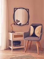 REGINA STUDIO Oslo Upholstered Dining and Leisure Chair with Beechwood Legs, Grey Linen, Scandi Design, 93 x 60 x 59 cm