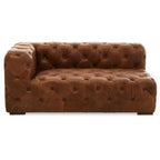 REGINA STUDIO Rancher | Brown Tufted Leather Modular Sofa | Right Arm | 2-Seater
