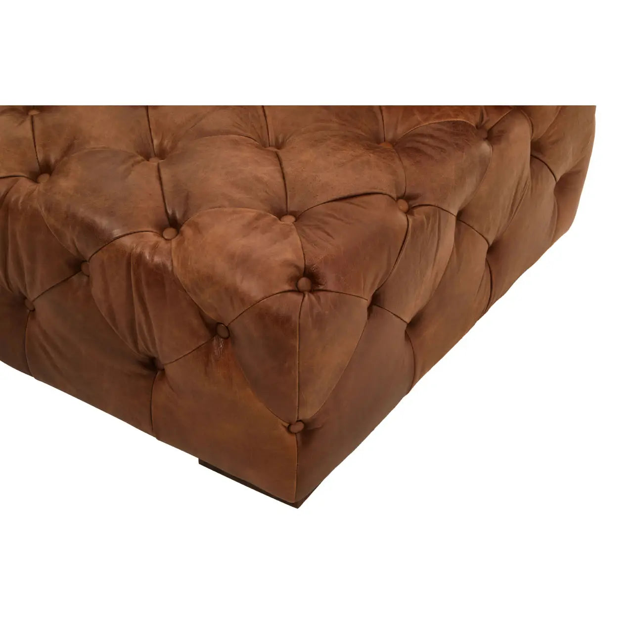 REGINA STUDIO Rancher | Brown Tufted Leather Modular Sofa | Right Arm | 2-Seater