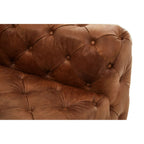 REGINA STUDIO Rancher | Brown Tufted Leather Modular Sofa | Right Arm | 2-Seater
