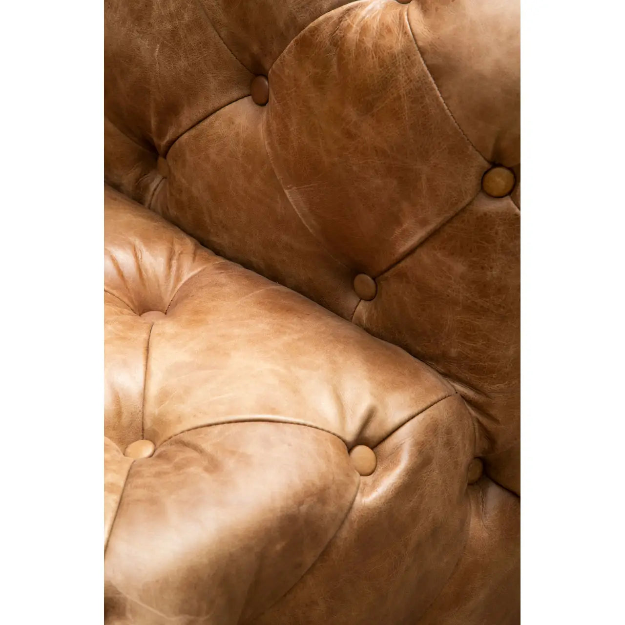 REGINA STUDIO Rancher | Brown Tufted Leather Modular Sofa | Right Arm | 2-Seater