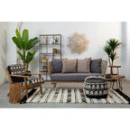 REGINA STUDIO Soleil 2-Seat Cotton Rope Sofa in Eucalyptus Wood With Scatter Cushions, Indoor and Outdoor, 184cm