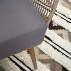REGINA STUDIO Soleil 2-Seat Cotton Rope Sofa in Eucalyptus Wood With Scatter Cushions, Indoor and Outdoor, 184cm