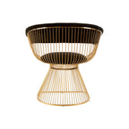 REGINA STUDIO Tulip | Black and Gold Fan Dining Chair | Velvet and Stainless Steel