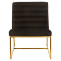 REGINA STUDIO Tulip | Black and Gold Lounge Chair | Velvet 