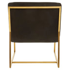REGINA STUDIO Tulip | Black and Gold Lounge Chair | Velvet 