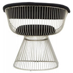 REGINA STUDIO Tulip | Black and Silver Fan Chair | Velvet and Stainless Steel