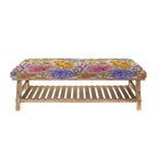 VOYAGE MAISON Idalia Fuchsia Rupert Wooden Bench, 138 cm - Regina Luxury Interiors