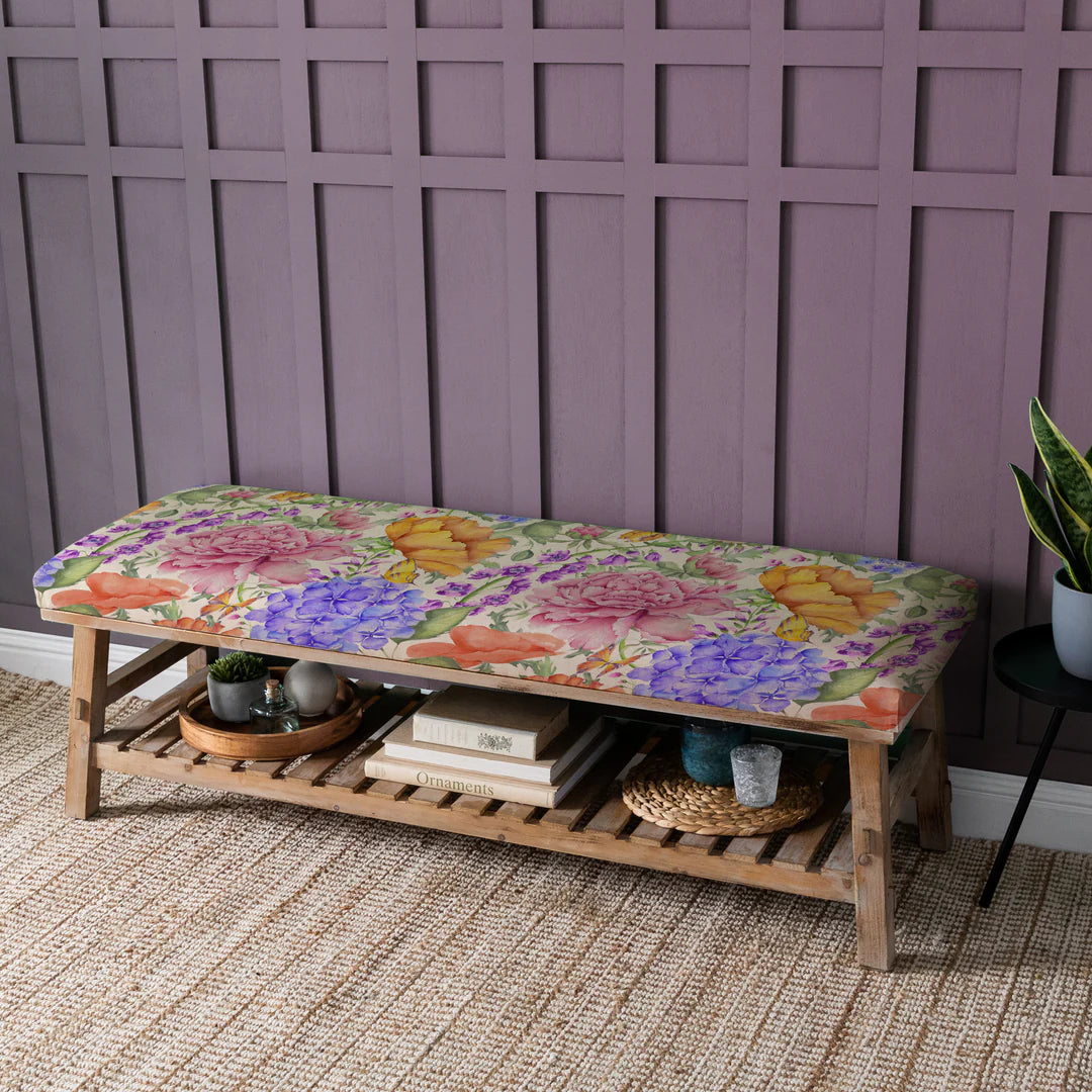 VOYAGE MAISON Idalia Fuchsia Rupert Wooden Bench, 138 cm - Regina Luxury Interiors