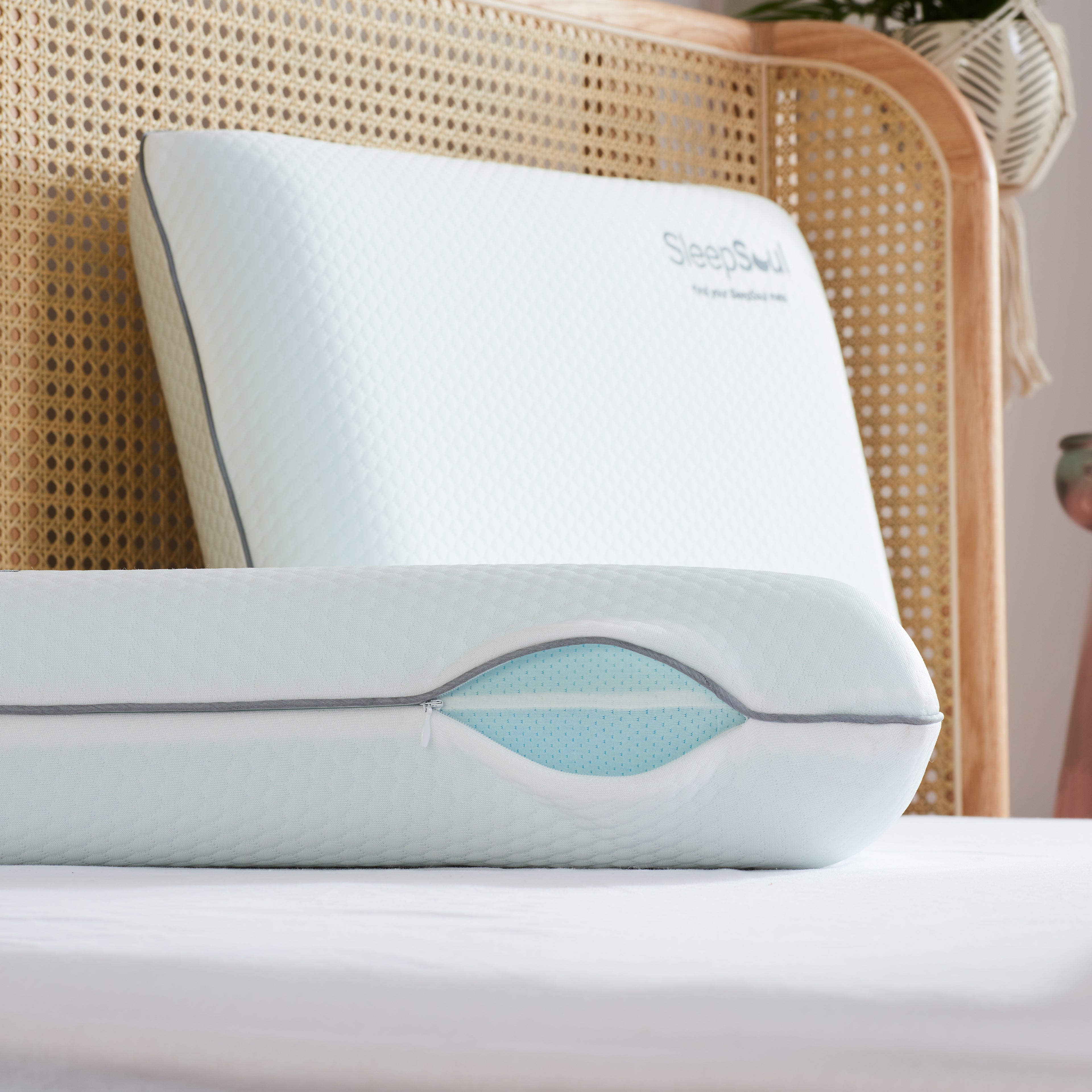 SLEEPSOUL Antibacterial Cool Touch Dual Pillow