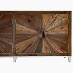 TRAMPOLINE Mode Rustic Reclaimed Wood Four Door Large Sideboard, 200 x 93 x 49 cm