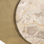 TRAMPOLINE Rayen Iron Wall Panel With Italian Marble Inlay (Set of 3)