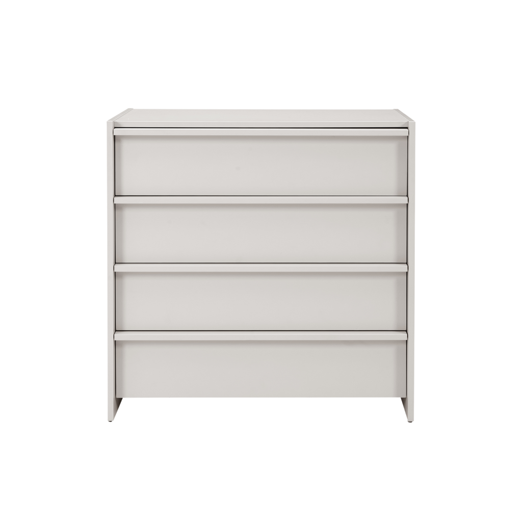 TWENTY10 DESIGNS Everyday Living Collection Albion 4-Drawer Chest of Drawers, Stone, 80 x 45 x 80 cm