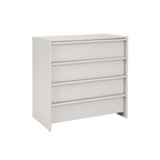 TWENTY10 DESIGNS Everyday Living Collection Albion 4-Drawer Chest of Drawers, Stone, 80 x 45 x 80 cm