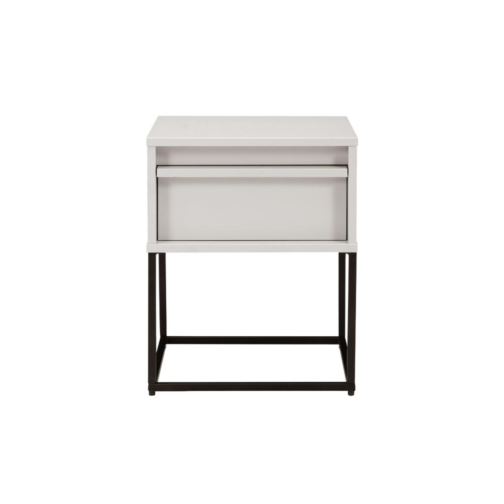 TWENTY10 DESIGNS Everyday Living Collection Albion Single Drawer Bedside Table, Stone Finish