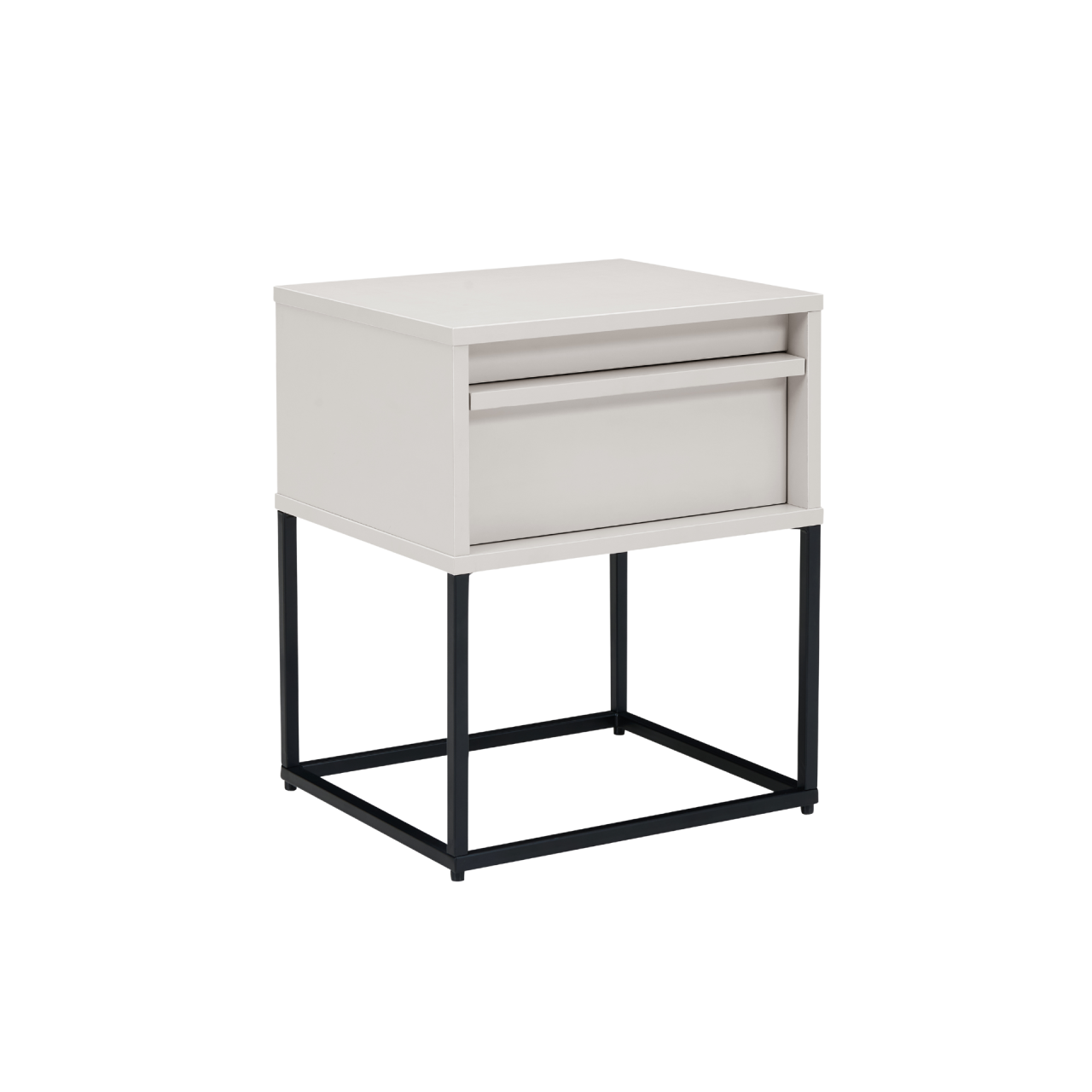 TWENTY10 DESIGNS Everyday Living Collection Albion Single Drawer Bedside Table, Stone Finish
