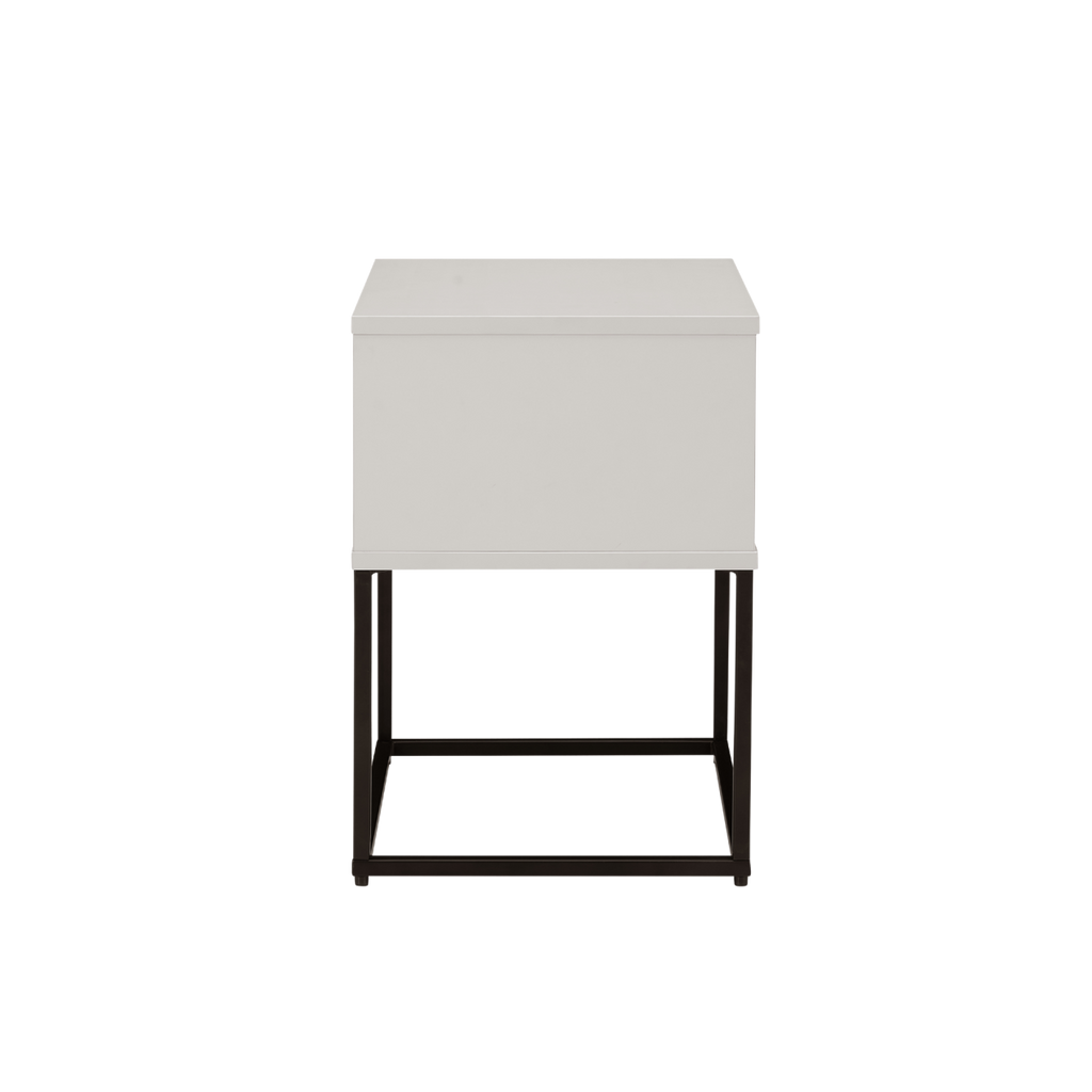 TWENTY10 DESIGNS Everyday Living Collection Albion Single Drawer Bedside Table, Stone Finish