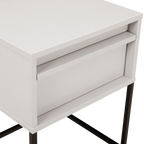 TWENTY10 DESIGNS Everyday Living Collection Albion Single Drawer Bedside Table, Stone Finish