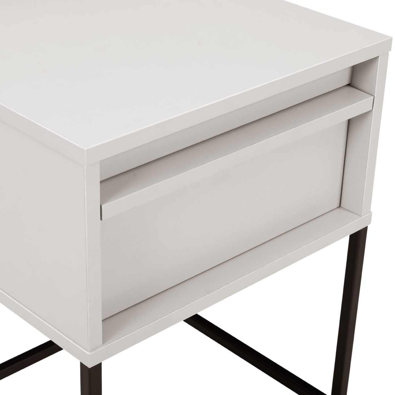 TWENTY10 DESIGNS Everyday Living Collection Albion Single Drawer Bedside Table, Stone Finish