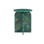TWENTY10 DESIGNS Everyday Living Collection Arco Round Side Table in Amazon Green Marble Effect